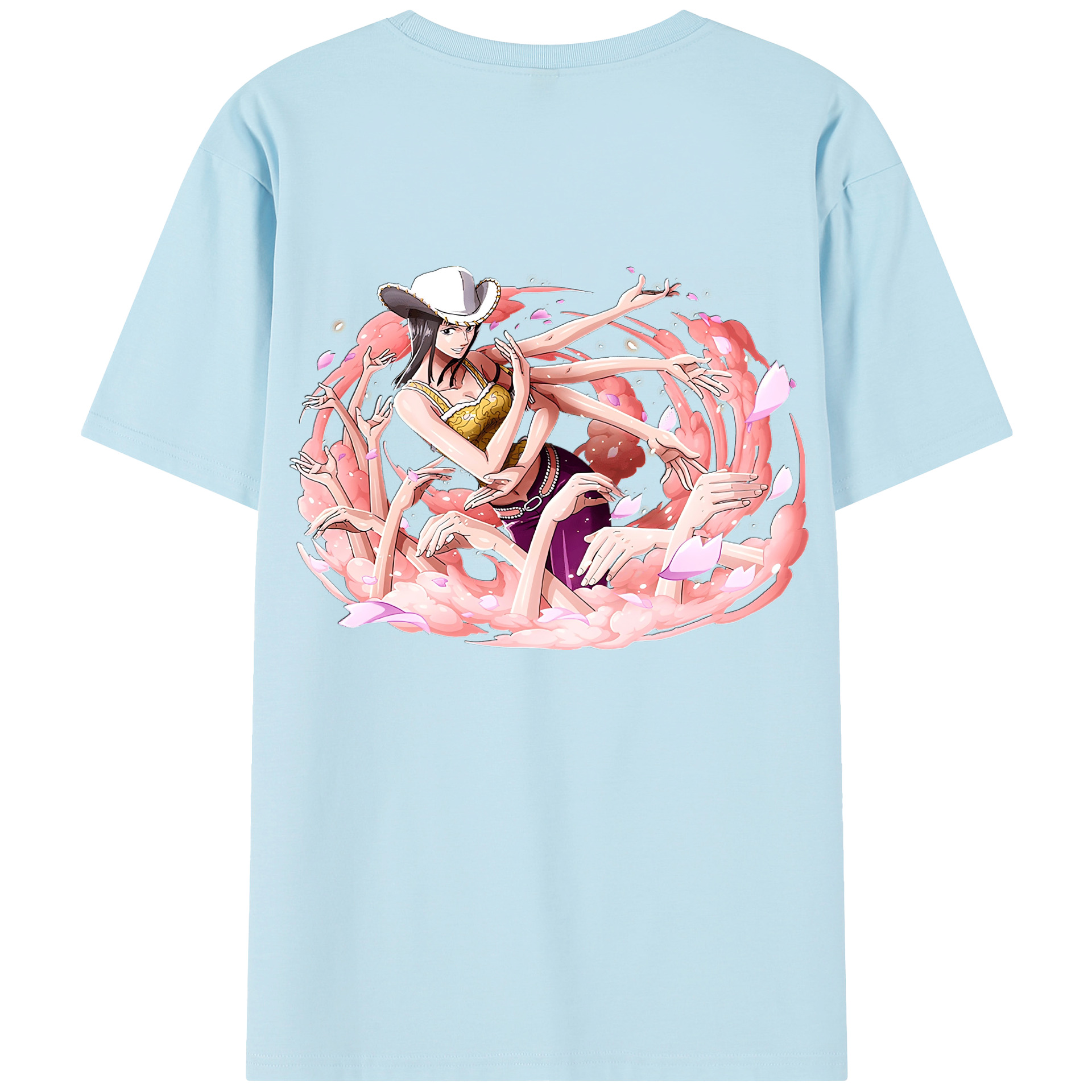 ワンピース ニコ・ロビン ONE PIECE Nico Robin 綿100％半袖Tシャツ（背面プリント）